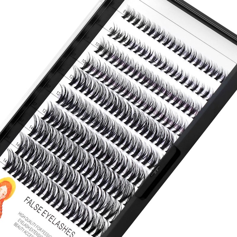 Vayator â†’VAYATOR False Eyelashes 20D 200pcs D Curl 8-20mm Mixed Mink Eyelashes Extension Natural Faux Eyelashes Individual Lashes Makeup Tools(8-10-12-14mm Mixed) - Image 2